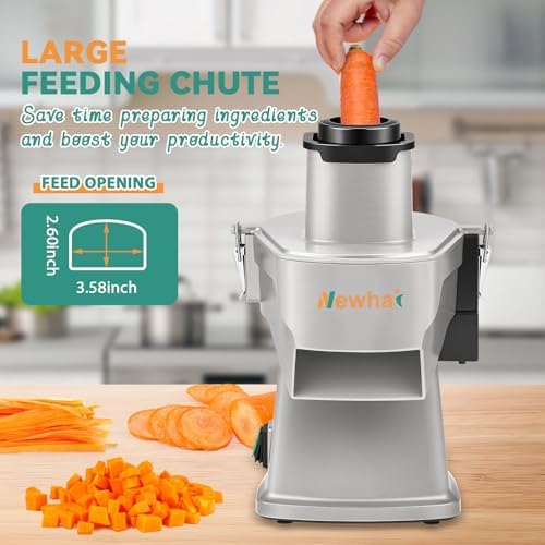 Newhai 4 in 1 Commercial Vegetable Chopper, Electric Dicer Slicer Machine - Image 3