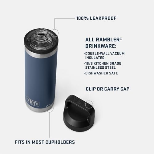 Rambler 18 oz Bottle, Leakproof, Vacuum Insulated, Stainless Steel with Chug Cap, Tropical Pink