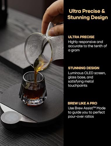 Balance Pro Pour Over Coffee Scale with Timer, Brew Assist Mode
