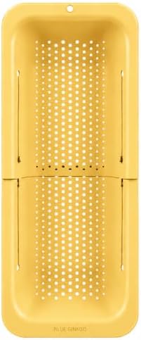 Over Sink Colander, Extendable Kitchen Strainer, Yellow