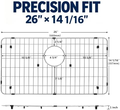 Kitchen Sink Grid and Sink Protectors, 26" Stainless Steel Sink Grids