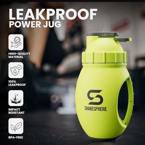 44oz Shaker Jug, Double Walled, BPA-Free, Fluorescent Yellow