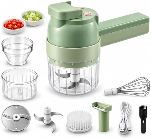 5-in-1 Handheld Electric Vegetable Cutter, Mini Food and Fruit Chopper Set by Unknown