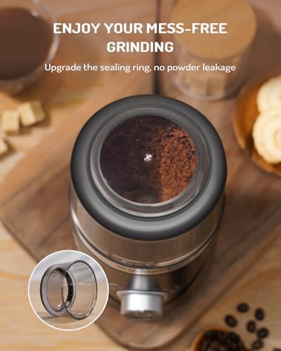 SHARDOR Electric Super Silent Blade Coffee Grinder, Timed Grind Control Rotary Knob, Adjustable Coarse to Fine for Coffee Beans, Spices & Herbs, with 1 Removable Stainless Steel Bowl, Matte Black - Image 5