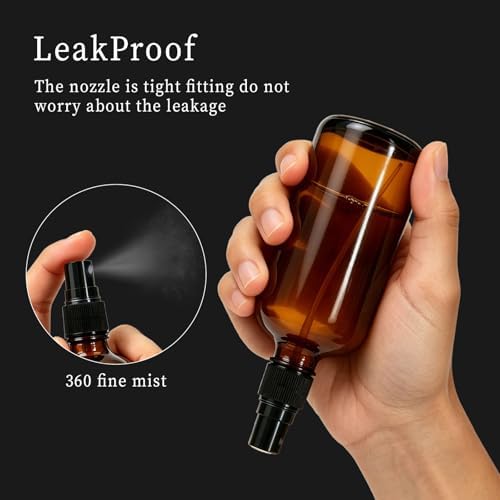 4oz Amber Glass Spray Bottles for Essential Oils,Empty Containers(7 PACK) - Image 3
