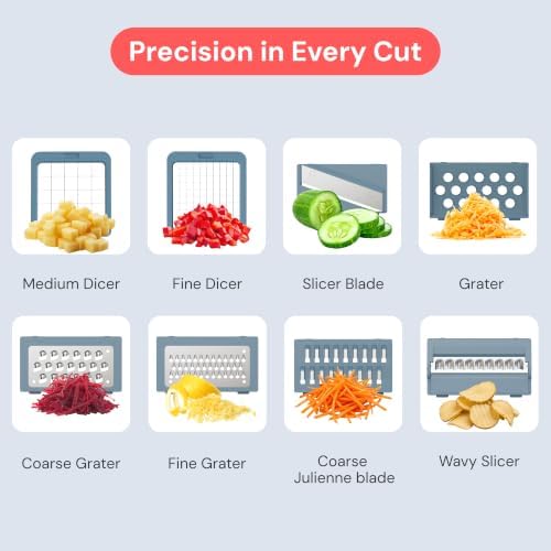 Fullstar Essential Vegetable Chopper & Mandoline Slicer 8-in-1 Kitchen Tool - Image 5