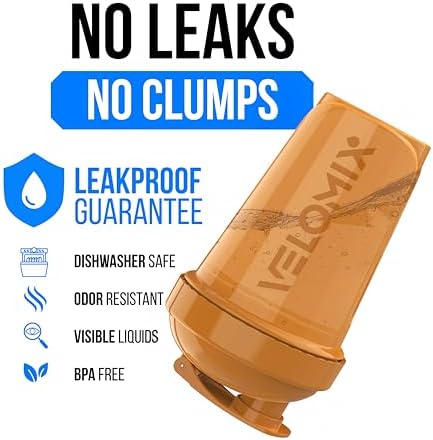 VELOMIX 4 Pack 20oz Protein Shaker Bottle for Protein Mixes, Blush Wave - Image 3