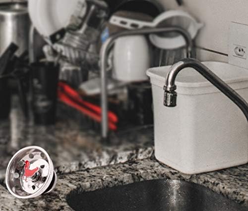 Kitchen Sink Strainer for Standard Drains - Drain Stopper With Fun Finish (Rooster)