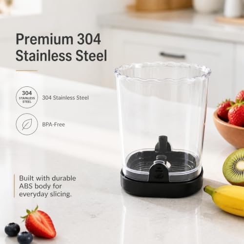Fruit Slicer Cup, Strawberry Slicer with Detachable 304 Stainless Steel Blade & Push Plate, Fruit Cutter for Banana Grape Egg, Portable Kitchen Gadget - Image 4