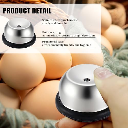 Egg Piercer for Raw Eggs, Stainless Steel Needle Egg Punch Tool with Black Anti-Slip Base to Get Good Hard Boiled Eggs for Home and Commercial Kitchen Use - Image 4