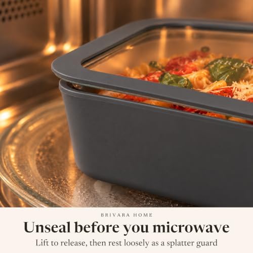 Glass Food Storage Containers with Lids, 20-Piece Set, Onyx