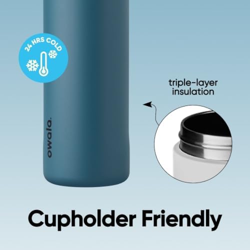 Owala FreeSip Stainless Steel Water Bottle 24 oz Denim