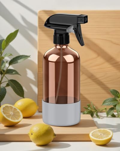 Bontip Amber Glass Spray Bottle, 16 oz with Grey Silicone Sleeve, 1 Pack - Image 6