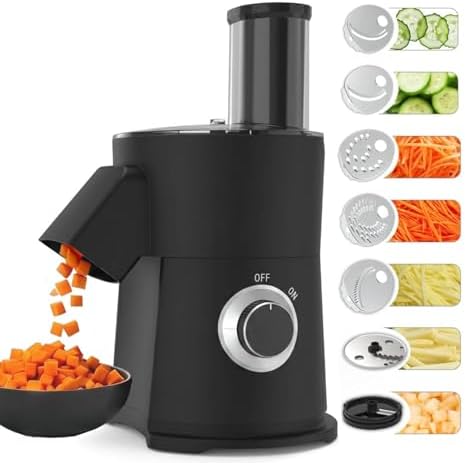 7 In 1 Vegetable Chopper Electric Veggie Onion French Fry Cutter Garlic Mincer Potato Slicer Food Vegetable Dicer Cheese Grater Carrot Shredder Kitchen Gadgets Essentials House Warming Gifts New Home by Unknown