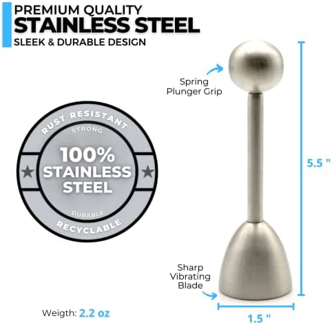 Stainless Steel Egg Topper & Perfect Egg Shell Opener for Soft Boiled Eggs - Image 2