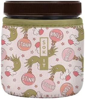 IceCreamSok Insulated Neoprene Cover (Jingle Smells, Fits Talenti 16oz Pints)