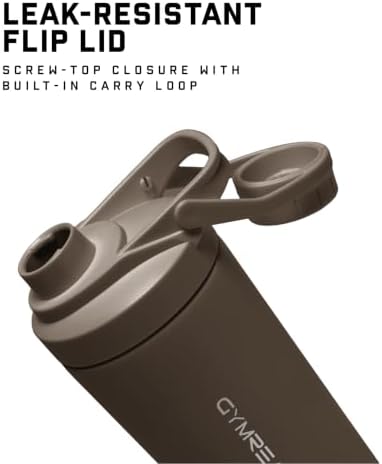 Gymreapers Stainless Steel Protein Shaker Bottle - Double Wall Insulated, Leak Proof, BPA-Free Metal Vacuum Blender Cup For Gym, Sports, Pre & Post-Workout Cold Hydration - 26 OZ (Toffee) - Image 2