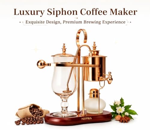 Belgium Royal Family Balance Syphon Unique Gravity Vintage Coffee Maker Vacuum Brewing System Copper 500 ml