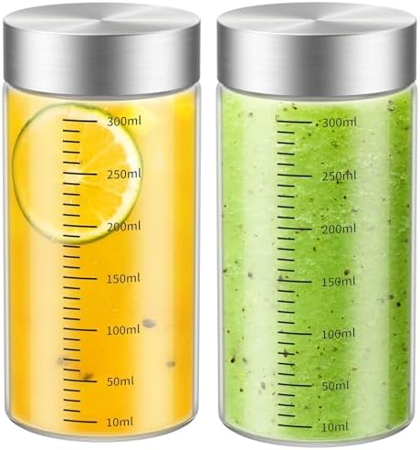 11 Oz Glass Juice Bottles, 2 Pack