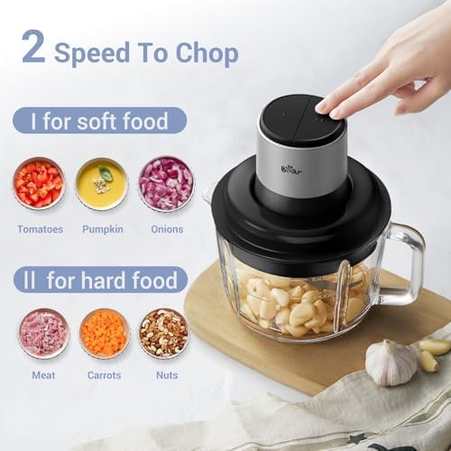 Bear Food Processor, 400W Electric Food Chopper with Handheld Glass Bowl - Image 5