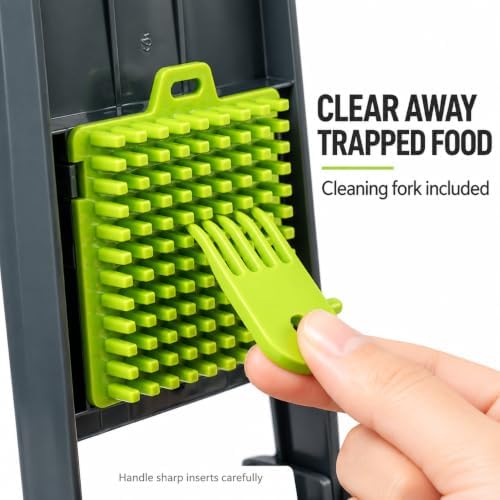 RüK 8-Blade Vegetable Chopper with Container, All-in-1 Kitchen Tool | Mandoline Slicer and Drain Basket - Image 6
