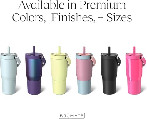 BrüMate Resa 25oz 100% Leakproof Travel Tumbler w/Handle & Straw | Flexible SoftSip Straw | Silicone Sleeve for Durability | Stainless Steel | Cup Holder & Travel Friendly Water Bottle (Glacier) - Image 4