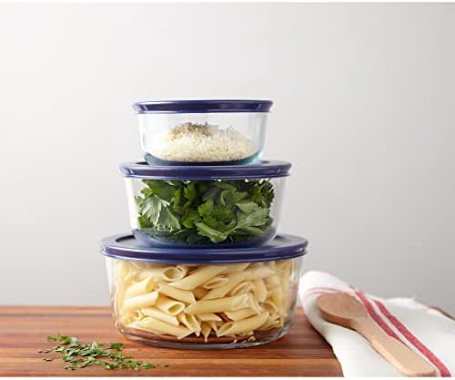 Simply Store (3-Pack) Glass Food Storage Containers Set (2, 4, 7 Cup)