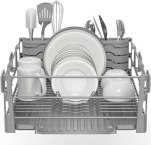 Dish Drying Rack, Silver