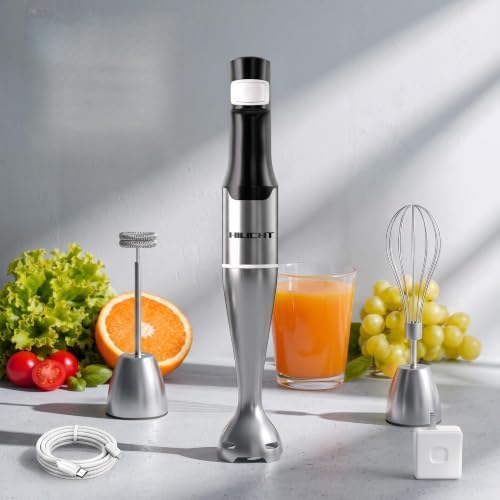 Cordless Immersion Blender, 3-in-1, Smart Control, Low Noise by HILICHT