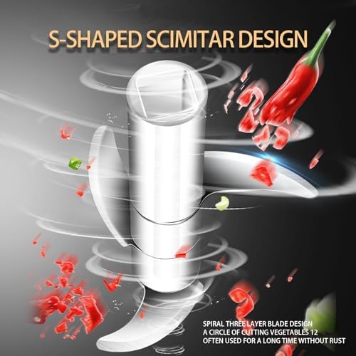 Garlic Nut Onion Kitchen Chopper Dicer, Onion Slicer, Garlic Hand Chopper Mini Stainless Steel, Pecan Chopper, Nut Chopper Manual Glass Jar (1) - Image 7