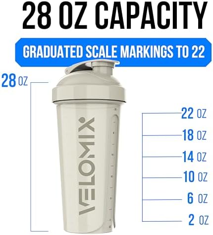 VELOMIX 6 Pack 28oz Protein Shaker Bottle for Protein Mixes, Earth Tones - Image 4