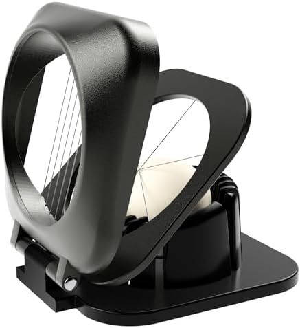 Multipurpose 3 in 1 Heavy Duty Egg Slicer, Stainless Steel Wire, Black Grey by Yuzxaun
