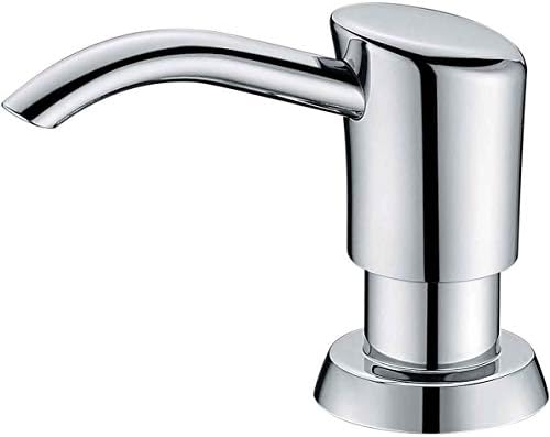 Dish Soap Dispenser for Kitchen Sink, 17 oz Bottle, Chrome
