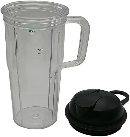 Easy Twist Extractor Blade with 18oz cup and lid for NutriBullet Blender Combo（NBF10500/ NBF70500/ZNBF30400Z/ZNBF30500Z/NBF50400） (1, 24oz handle cup+Twist Extractor Blade) - Image 5