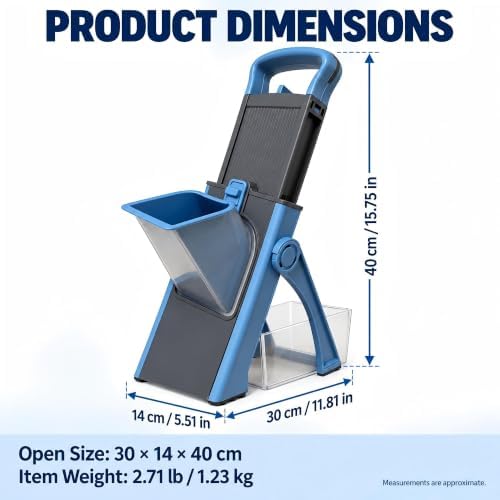 Mandoline Slicer for Kitchen,once for all mandoline slicer，SkyBlue - Image 2
