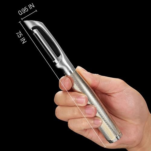 Luxury I-Type Vegetable Peeler – 24K Gold Plated Handle, 304 Stainless Steel Ultra Sharp Blade, Ideal for Potatoes, Apples, and Other Fruits & Vegetables