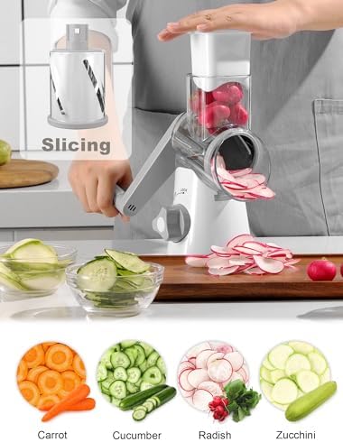 GDL Cheese Grater Hand Crank, Rotary Cheese shredder, Vegetable Slicer - Image 3