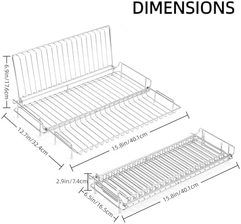 Collapsible Dish Drying Rack, Stainless Steel Folding Dish Rack