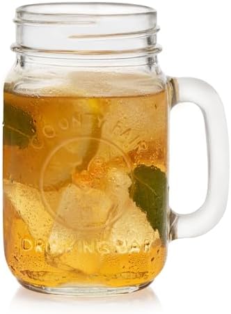 County Fair Set of 12 Mason Drinking Jars with Handle