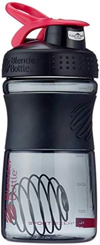 BlenderBottle SportMixer Tritan Grip Shaker Bottle, Transparent Black/Pink, 20-Ounce by BlenderBottle