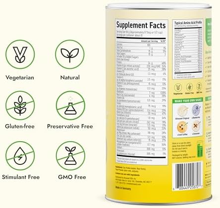 Protein Powder for Weight Loss Kit for Men & Women, Natural Meal Replacement Shake for Weight Loss, Supplement, 24 Grams of Protein Per Serving (Original Flavor, 2 Cans @ 17.6 oz ea + Shaker Bottle + Scoop)