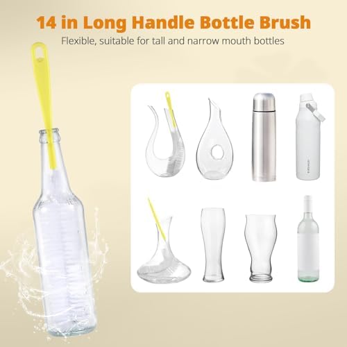 OUTXE 5 Pack Bottle Brush Cleaning Set, 5-in-1 Cup Cleaner Brush - Image 4