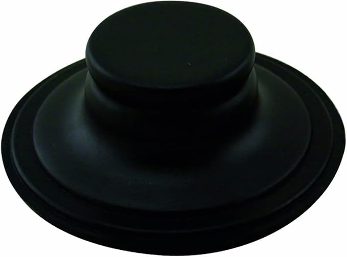 Westbrass A2165-62 4-1/4" OD Post Style Large Kitchen Basket Strainer with Waste Disposal Flange and Stopper Drain Set, Matte Black