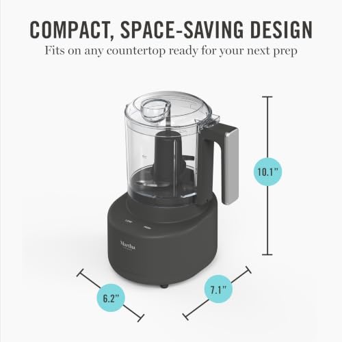 Martha Stewart 3 Cup Electric Vegetable Chopper & Mini Food Processor, Gray - Image 5