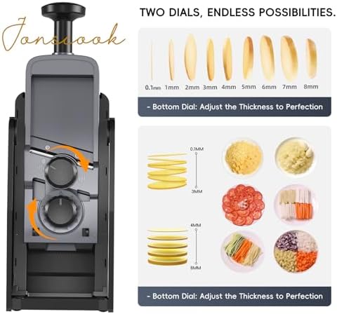 7-in-1 Safe Mandoline Slicer for Kitchen, Vegetable Slicer with Container