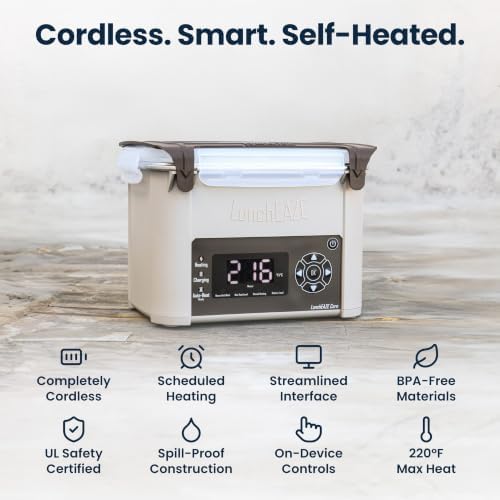 Core Gen 2 Cordless Heated Electric Lunch Box for Adults, 4-Cup