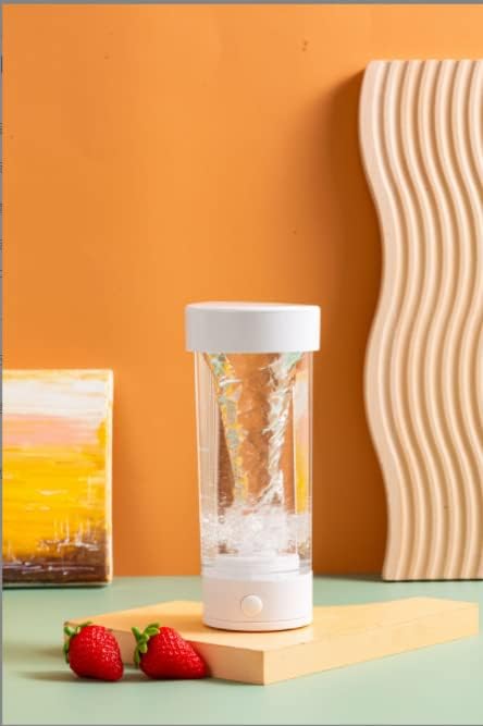 Shaker Bottles for Protein Shakes Mixes, Automatic Coffee Stirring Cup, Portable Mixer Cups and Blender Bottles Battery Powerful Mixer Cup 15 oz,Food grade material (White)