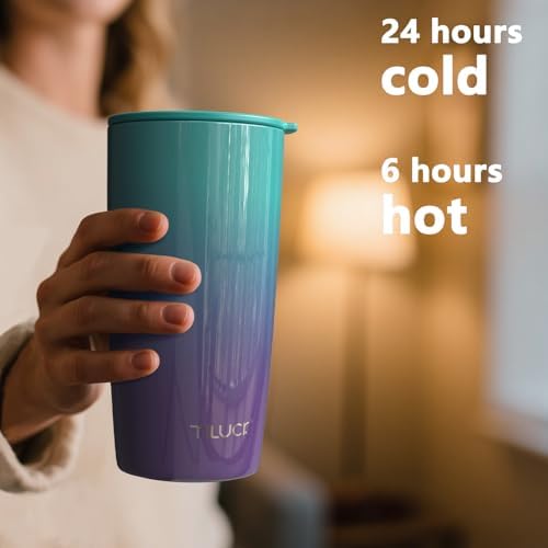 TILUCK 20 oz Insulated Coffee Tumbler with BPA-Free Lid - Image 3