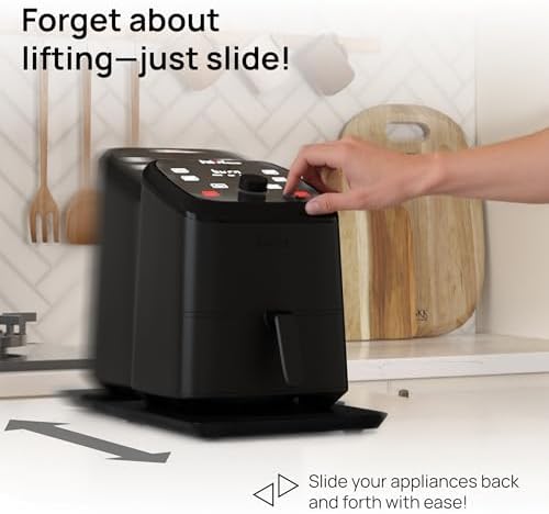 Appliance Slider, Sliding Tray for Coffee Maker, 9.5x14 in, Black