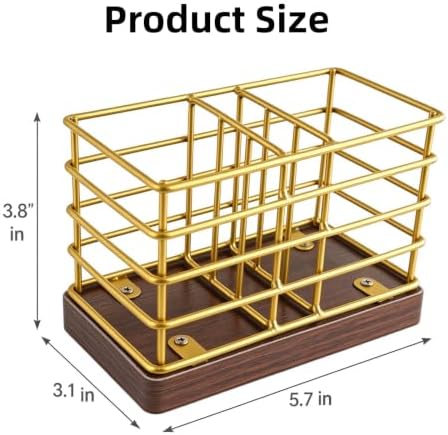 No-Drill Wall Mount Metal Sugar Packet Holder for Coffee Bar, Gold